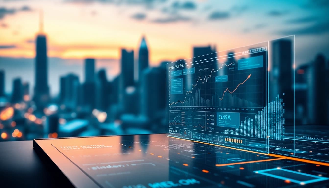 Visualizing the concept of af88 com through a dynamic digital landscape with technology elements.
