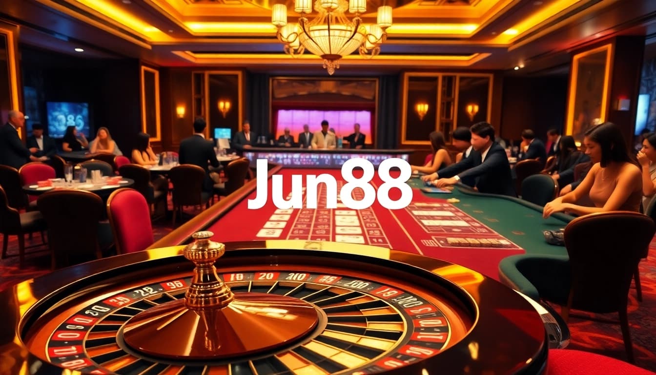 Experience the thrill of Jun88 with vibrant casino games and engaged players.