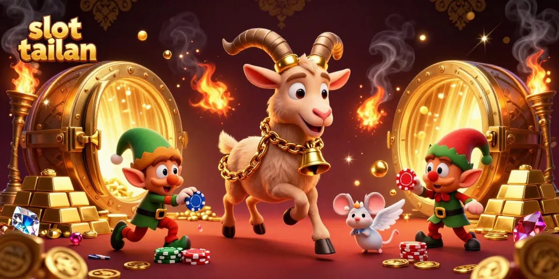 Engage with slot tailan in an immersive, vibrant casino scene featuring characters and dynamic game elements.