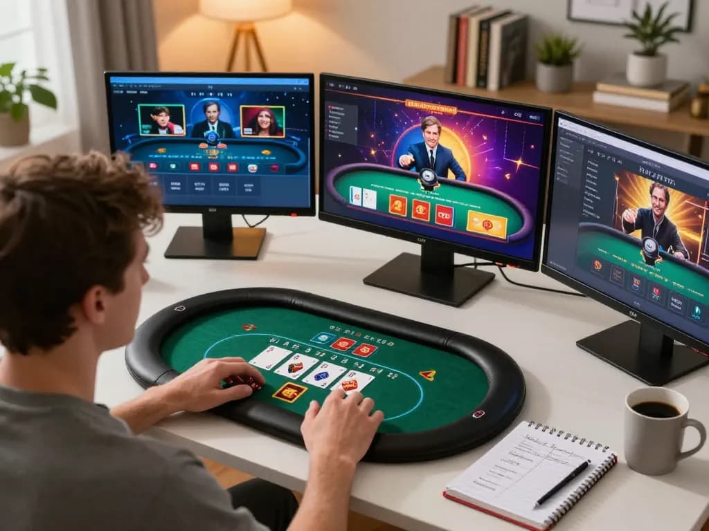 Engaging in tg88 online casino gaming on tablet while enjoying a cozy home environment
