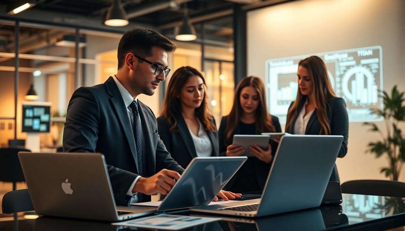 Enhance productivity with an enterprise assistant collaborating in a modern office environment.