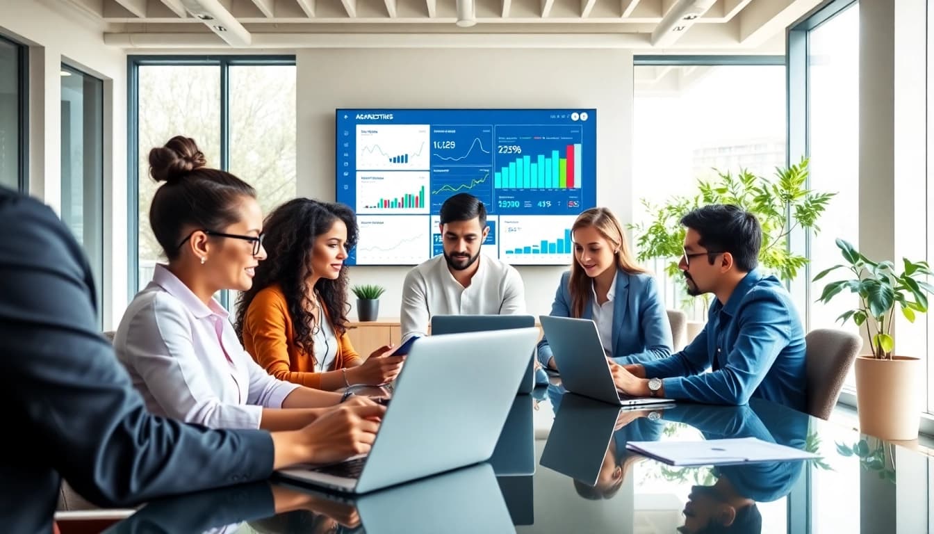 Analyze marketing data on https://rr88rd.com/ with a dedicated team in a high-tech office setting.