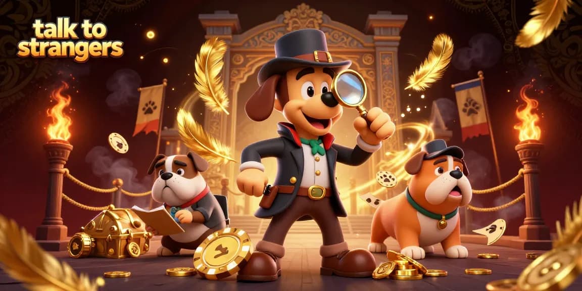 Engage in thrilling conversations as you talk to strangers in a vibrant casino-themed environment.