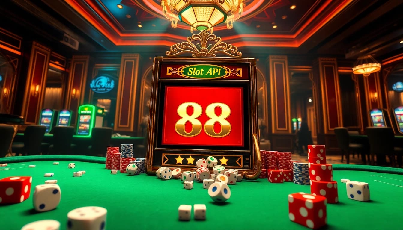 Players enjoying the excitement of Slot API Raja 88 at a vibrant casino table.