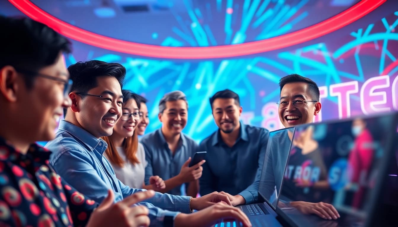 Dalam permainan togel online, para pemain menunjukkan antusiasme dan keceriaan saat memasang taruhan.