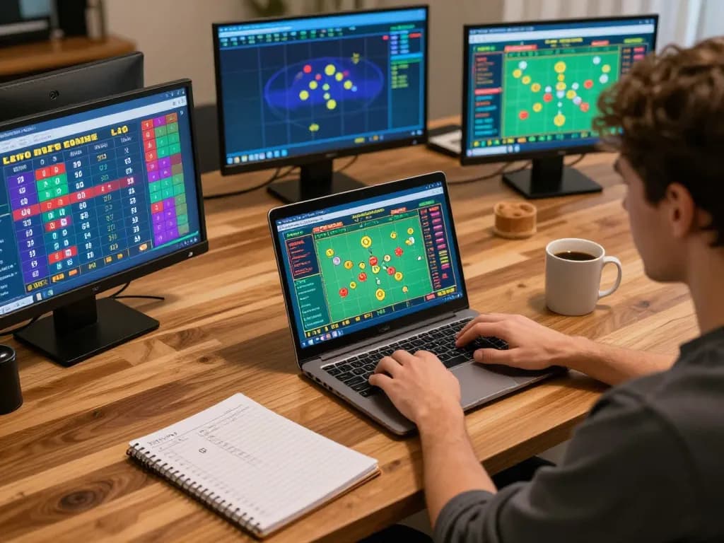 Lô đề online gaming session at home, showcasing strategic betting notes and an engaging display.