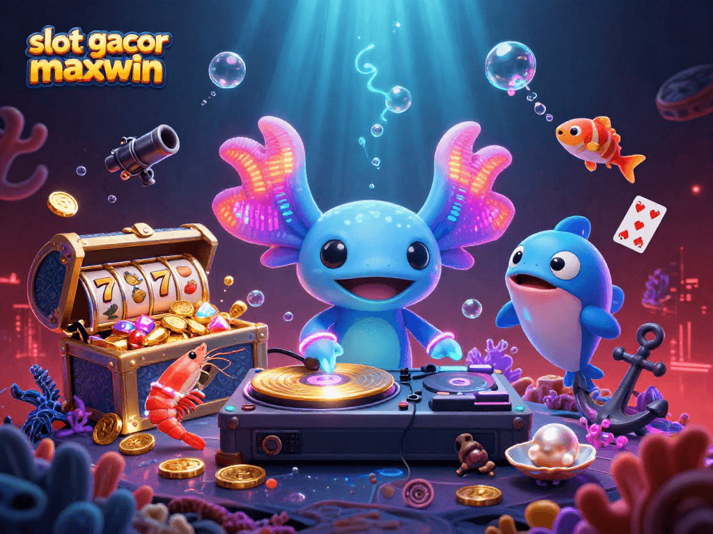 Experience the vibrant world of slot gacor maxwin with neon characters and dynamic gaming elements.