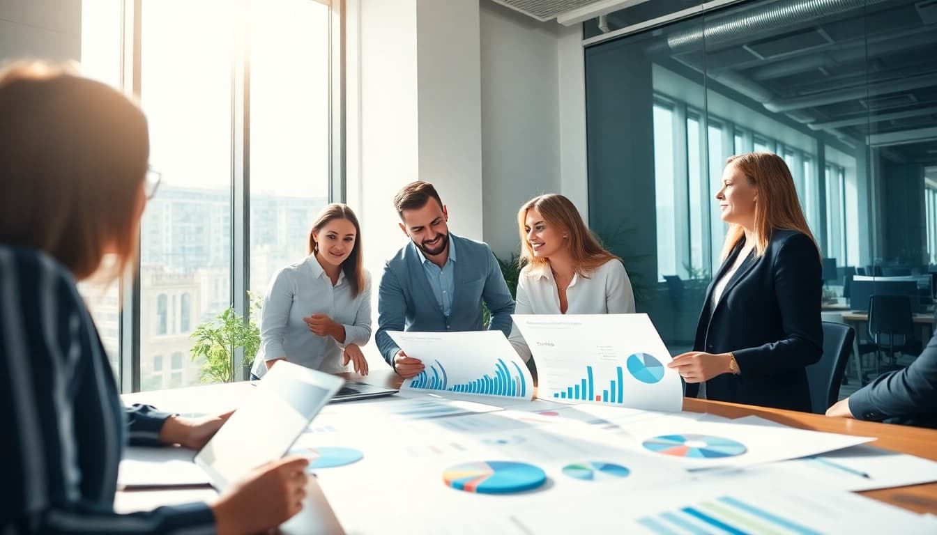Gaining insights from competitive intelligence faqs during a team meeting.