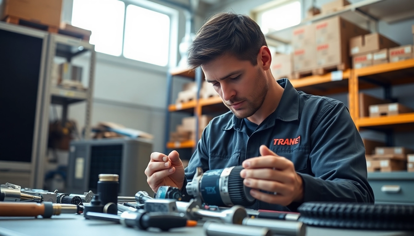 Find high-quality Trane parts dealer near me with expert technicians showcasing precision service.