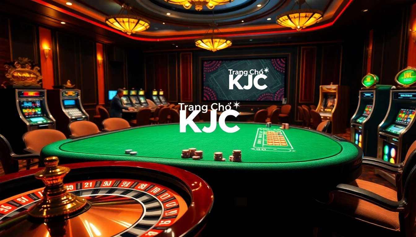 Experience the thrill of gambling at trang chủ kjc featuring luxurious casino tables and vibrant slot machines.