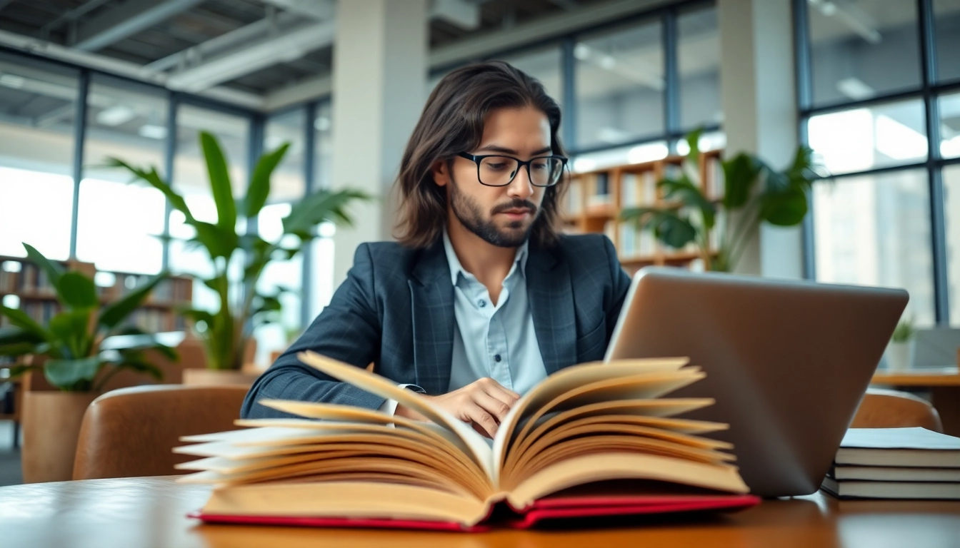 Focused individual studying to pay someone to take my pmp exam in a modern library.