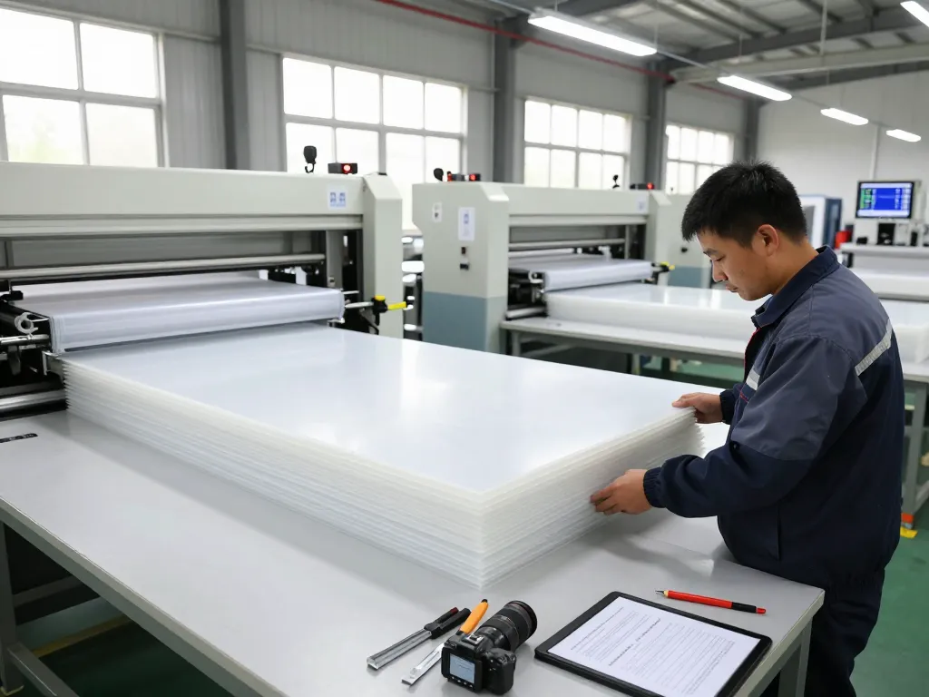 bóc ép plastic bắc giang process in a manufacturing facility, with equipment and safety measures visible