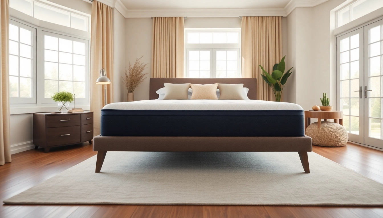 Experience restful sleep on the Sealy Posturepedic Plus Mount Auburn mattress in a stylish bedroom setting.