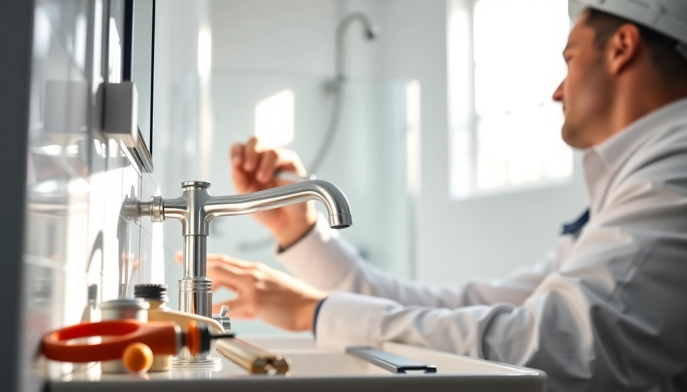 Installationsprozess der sonni sanitär GmbH in einem modernen Badezimmer.