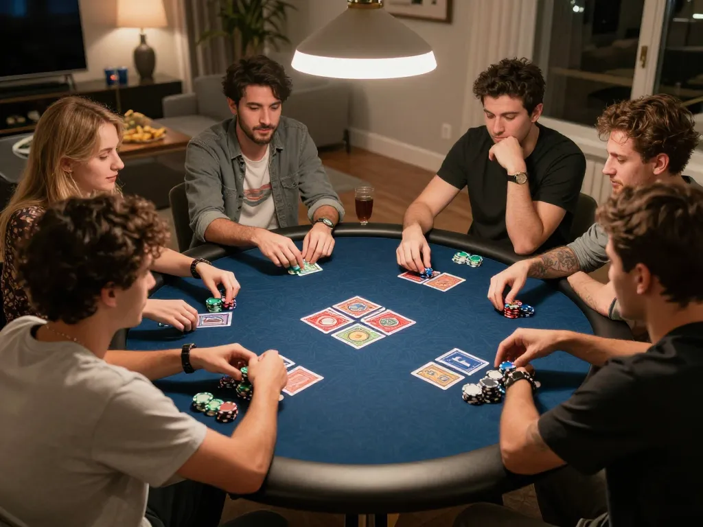 Engaging players in a friendly poker night featuring the gg88 link gameplay experience, showcasing strategy and excitement