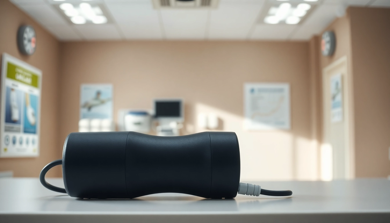 Showcasing a modern choking device in a medical environment highlighting its quality.
