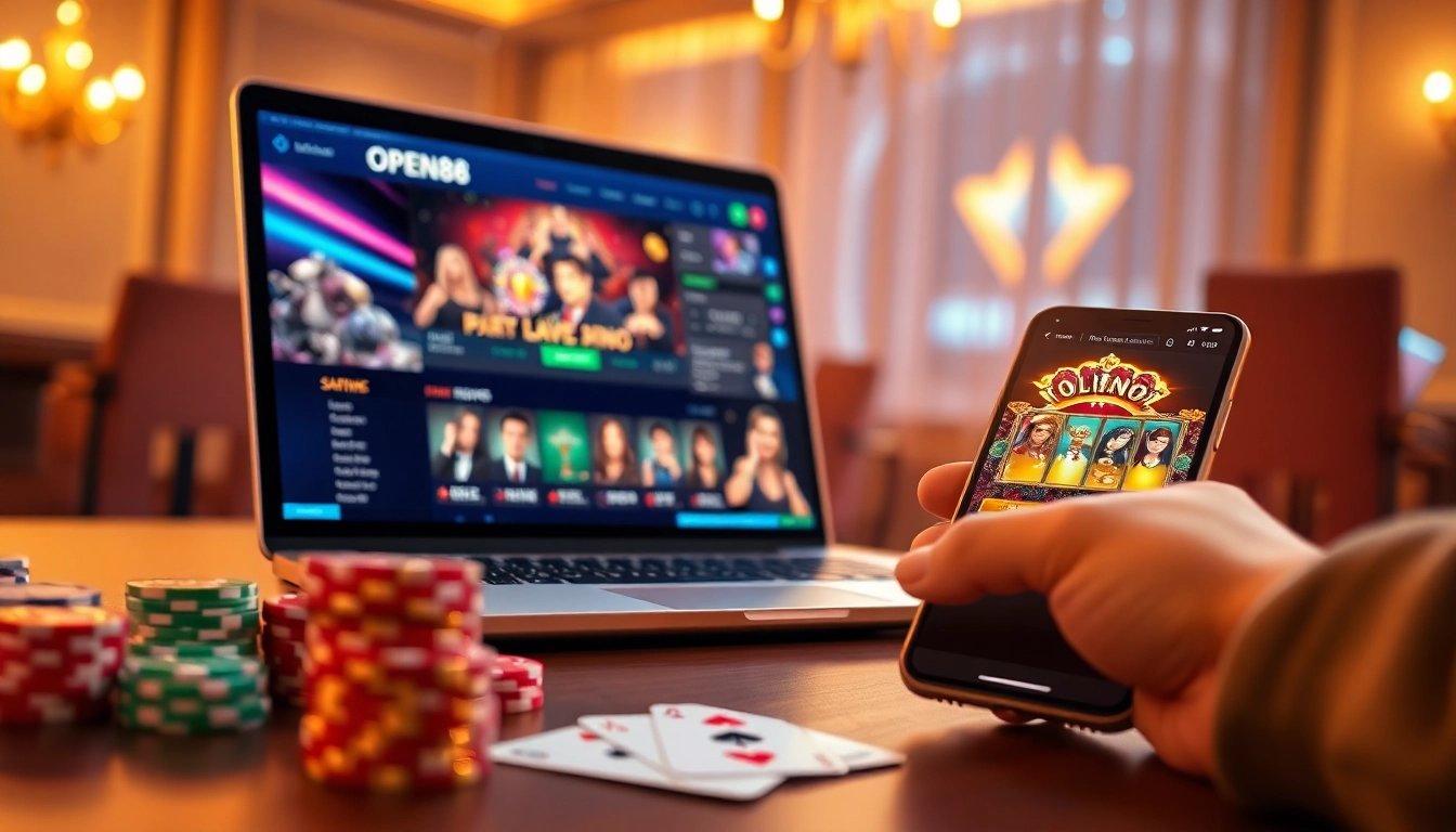 Engaging display of đăng ký open88 on modern devices showcasing casino games for online gambling enthusiasts.