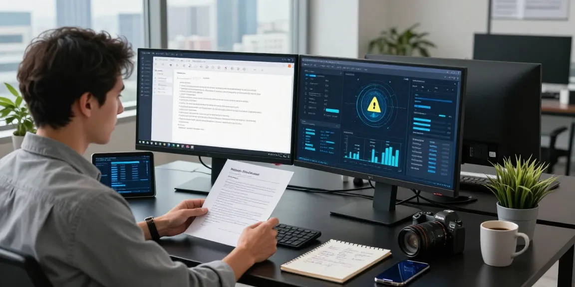 Verify PDFs with AI technology to detect fake pdf documents in a modern office environment.