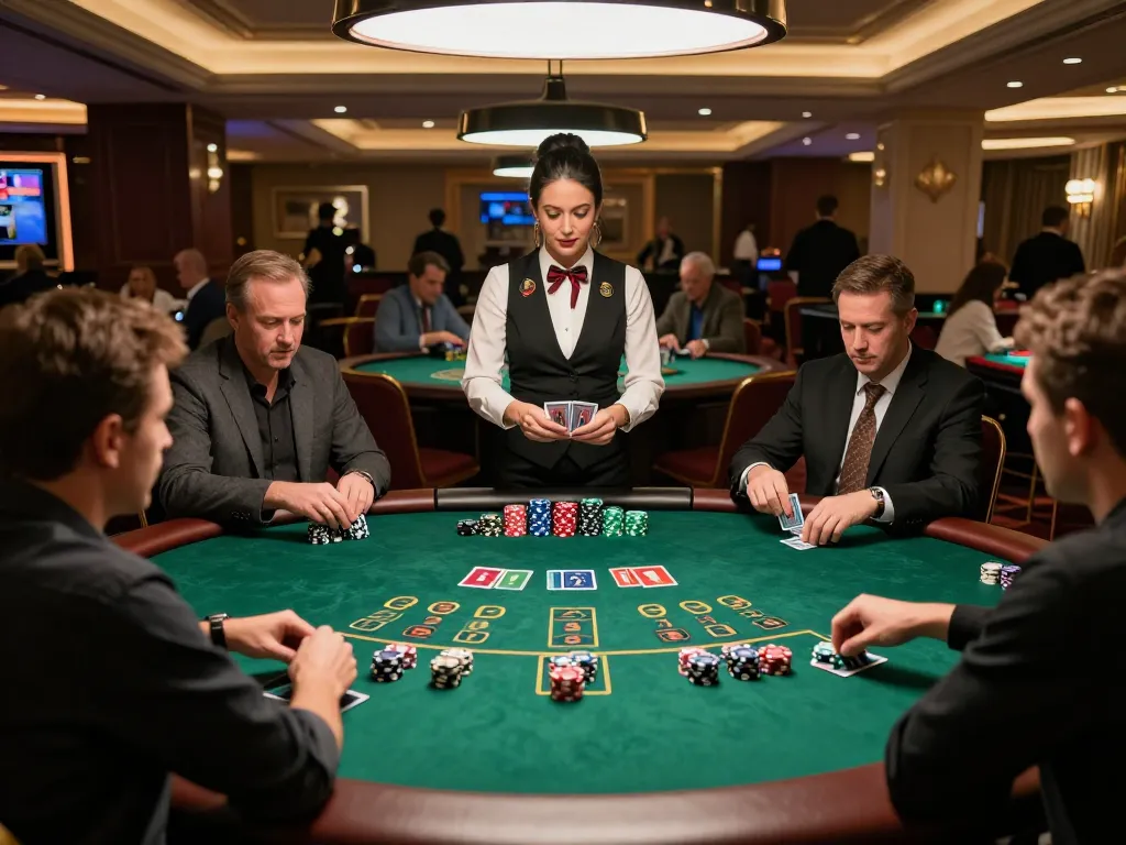 Experience high-stakes blackjack excitement at TG88, where players strategize during live dealer games.