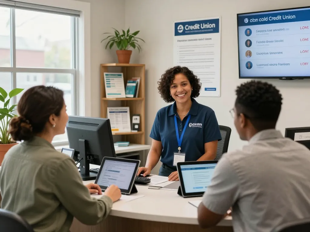 Friendly service at a Federal Credit union in Maine, highlighting community support and personalized banking.