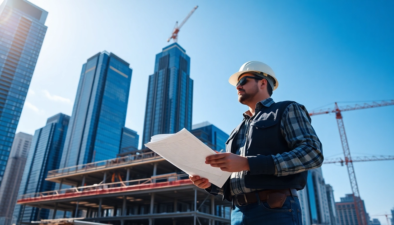 Manhattan General Contractor managing a construction site with a bustling team in Manhattan.