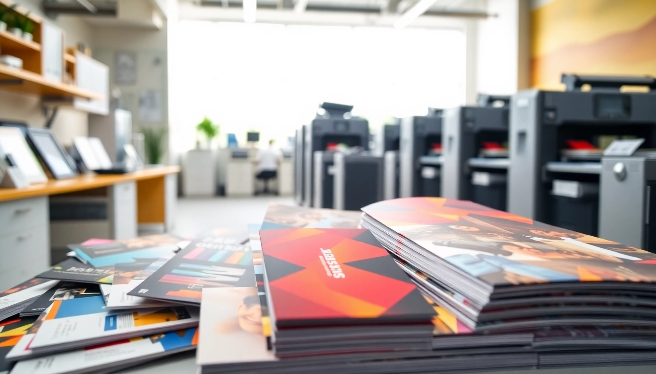 Creating high-quality printing edmonton materials with vibrant designs in a modern workspace.