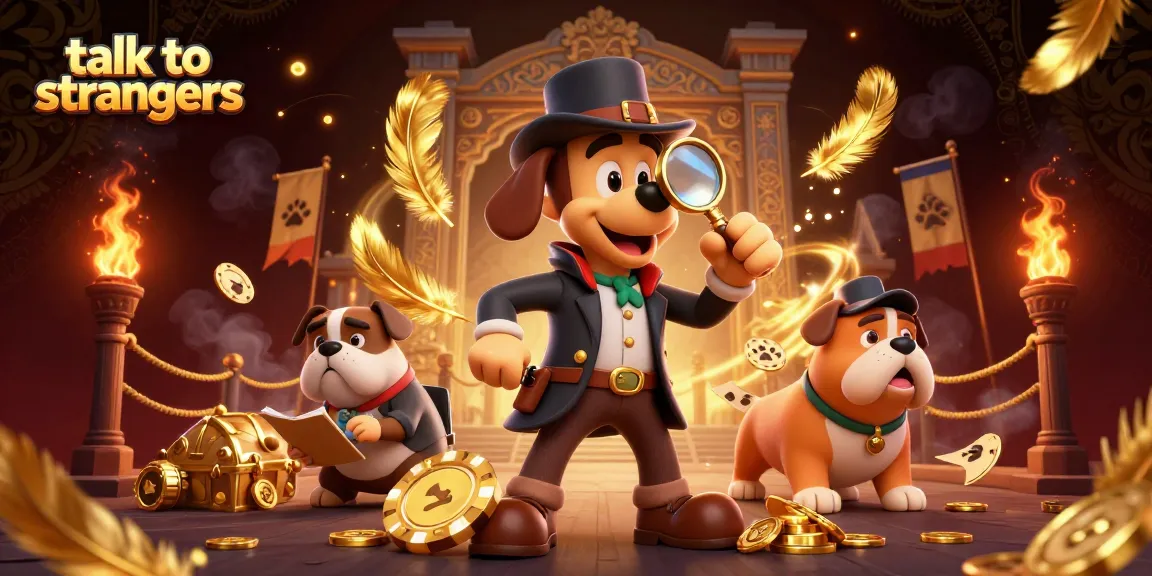 Engage in thrilling conversations as you talk to strangers in a vibrant casino-themed environment.