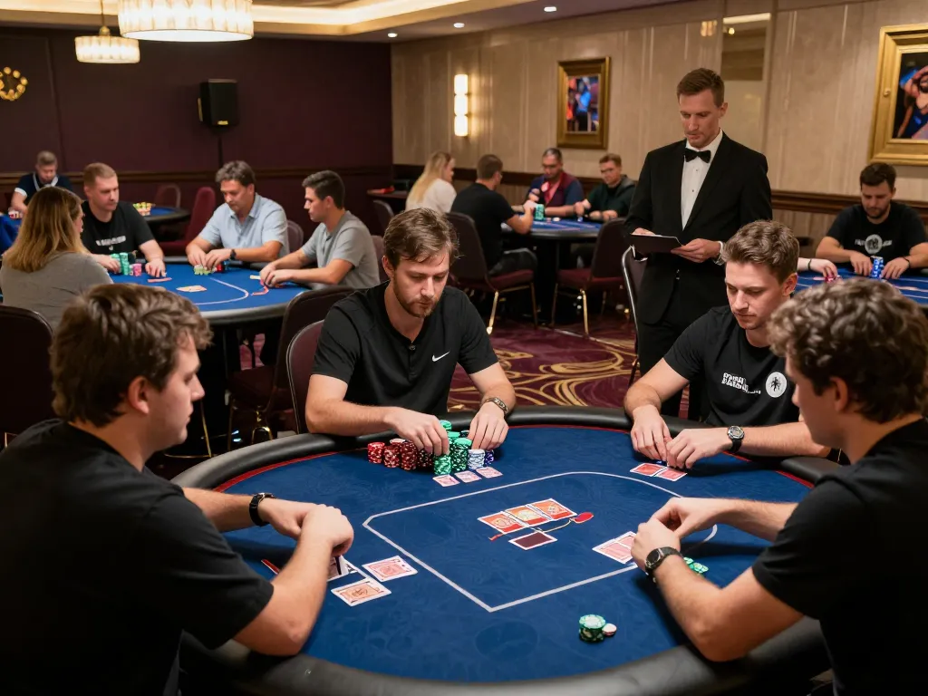 hnoslara welcomes players to engage in high-stakes poker at a vibrant casino.