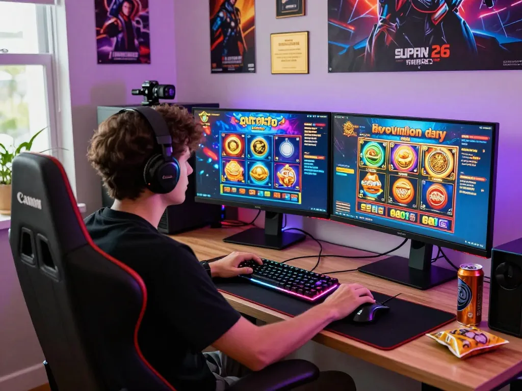 Experience the thrill of slot gacor online gaming in a vibrant, dynamic setup with high-stakes excitement.