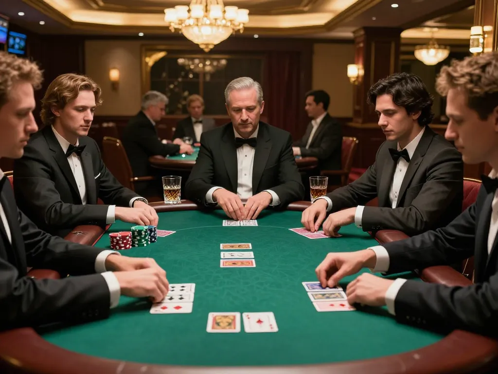 Players at ATQ's luxurious poker table strategizing and enjoying high-stakes gameplay in a sophisticated atmosphere.
