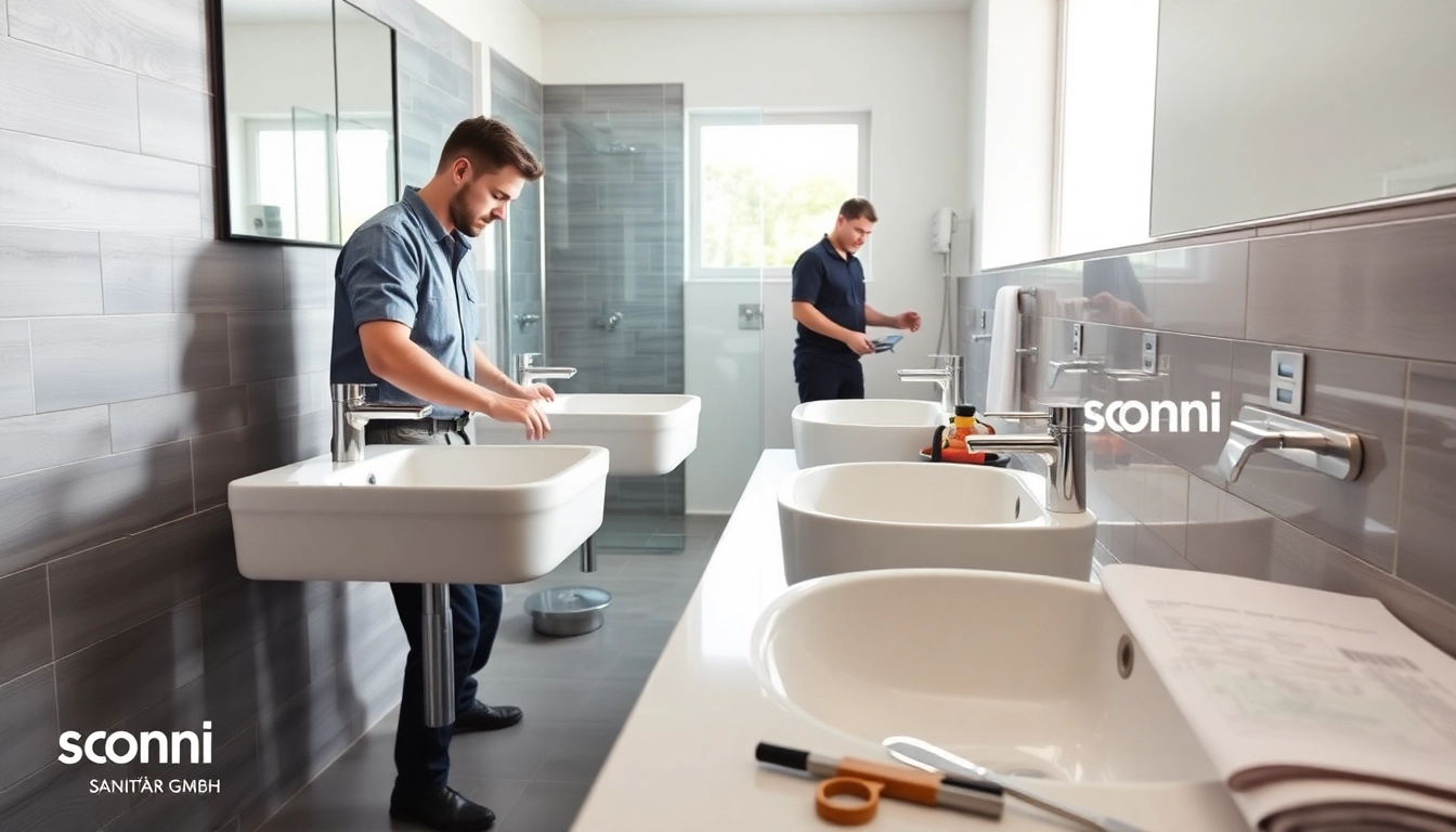 Sanitärarbeiten von sonni sanitär GmbH in einem modernen Badezimmer mit hochwertigen Armaturen.
