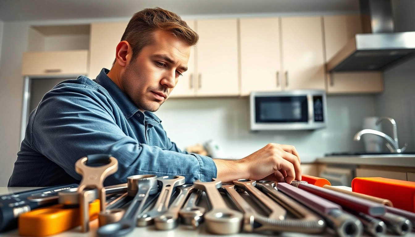 Skilled plumber near me fixing pipes in a modern kitchen, ensuring quality service.
