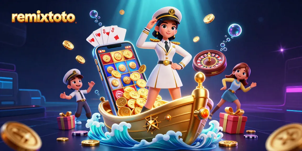 Play exciting slot games with remixtoto featuring dazzling 3D visuals, dynamic gaming elements, and vibrant colors.