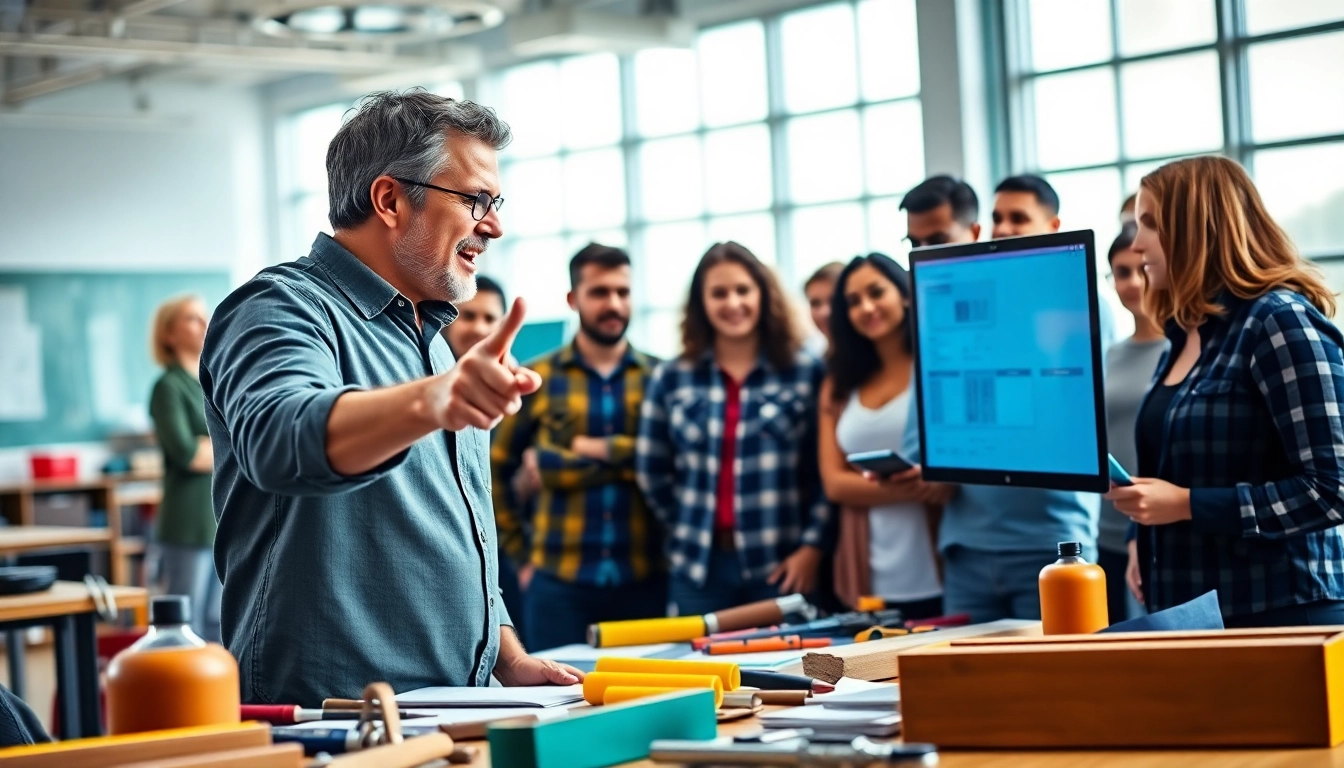 Workforce education in a dynamic classroom with engaged learners and a passionate instructor.