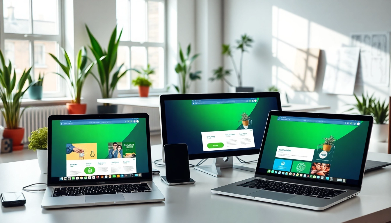 Hereford Website Designers presenting a modern web design studio with vibrant user-friendly interfaces.