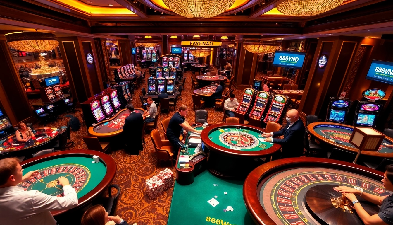 Experience the excitement of gaming at https://888vnd.org/ with vibrant casino tables and engaging players.