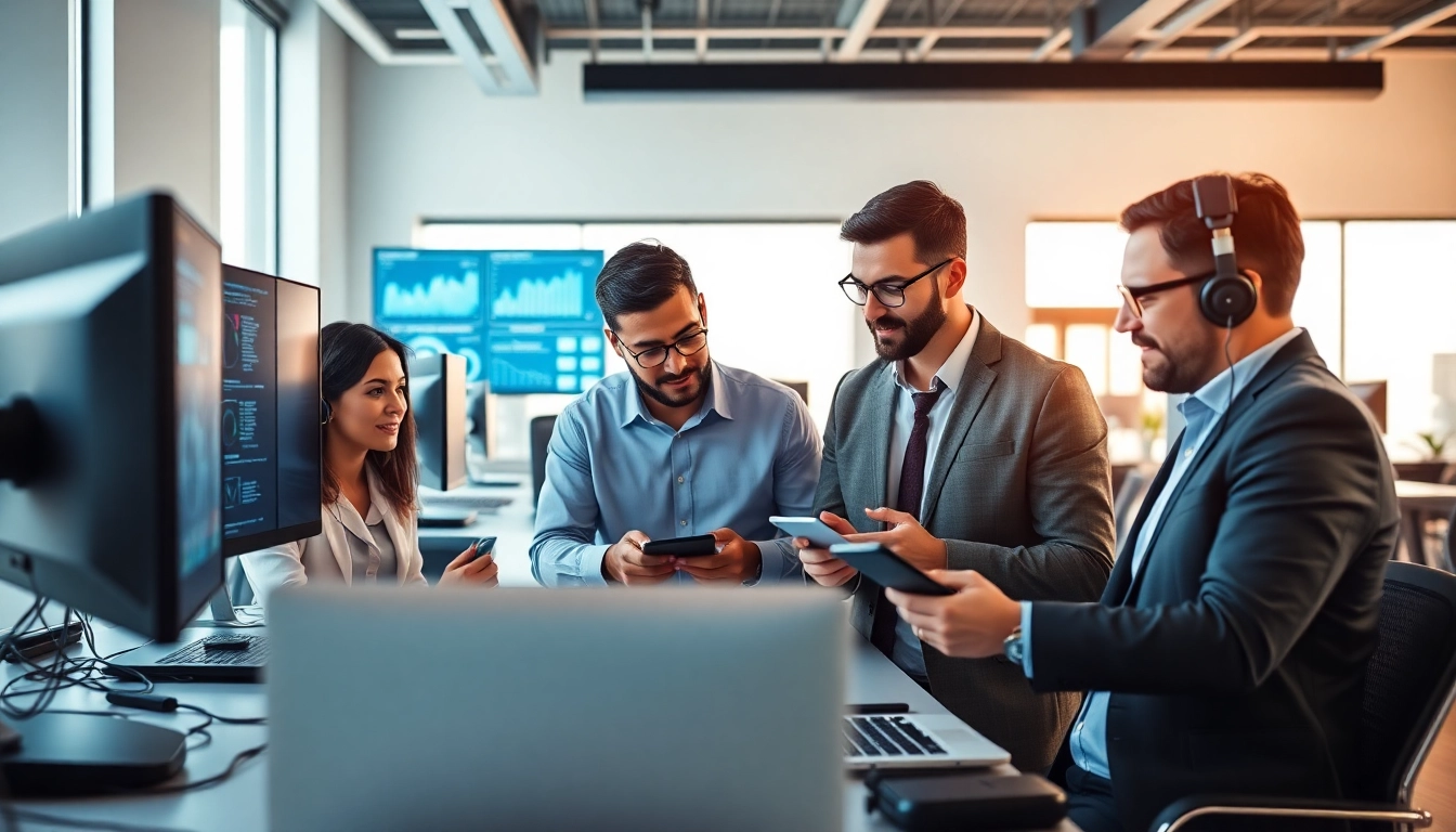 Access managed it services near me with a professional IT team collaborating in a modern office.