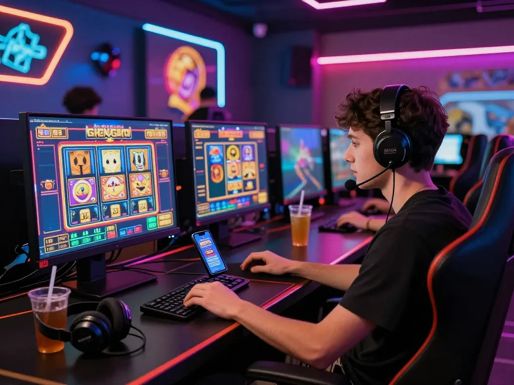 Exciting online gaming at ligasedayu with vibrant casino graphics and engaging atmosphere.
