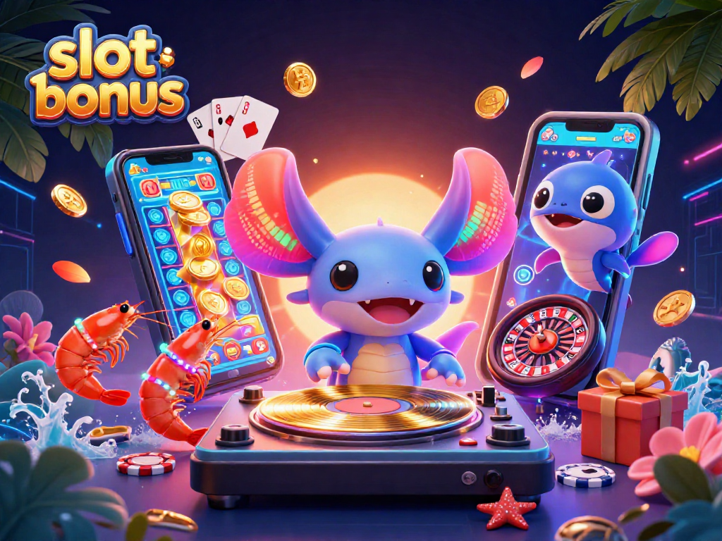 Engage with the slot bonus game while enjoying vibrant underwater elements in this dynamic casino scene.