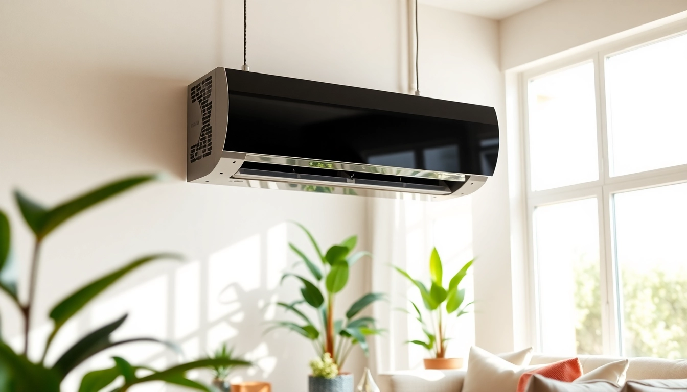 Professional installation of a Daikin mini split ac in a modern living room setting.