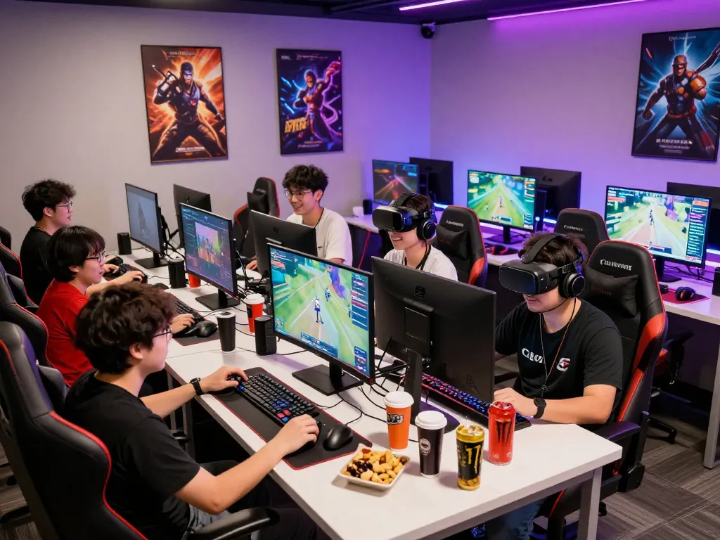 Gamers in the ligasedayu online community competing in a lively tournament.