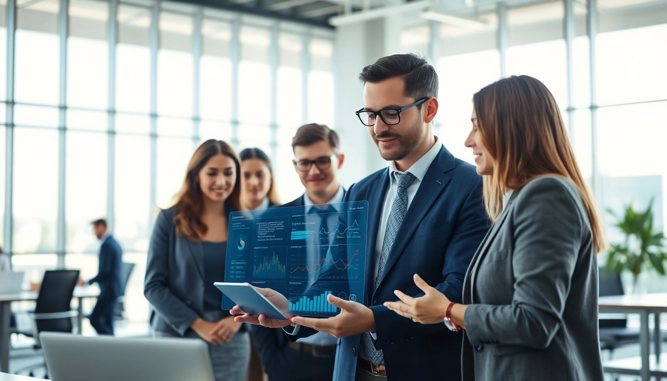 Enterprise assistant optimizing team productivity in a modern office setting.
