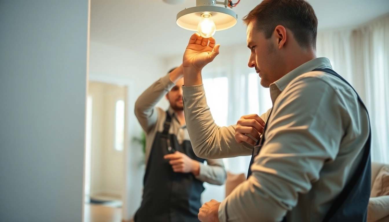 Experienced electricians providing reliable edmonton electrical services in a modern work environment.