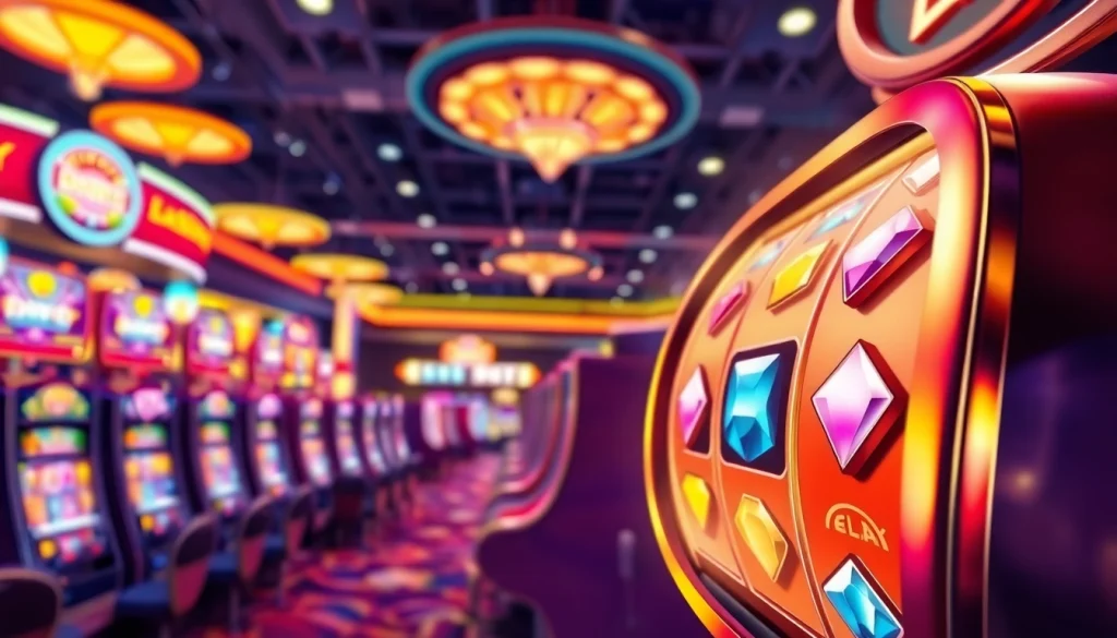 Temukan link jewel4d slot di mesin judi, dengan suasana kasino yang semarak.