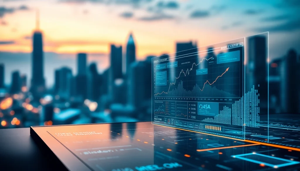 Visualizing the concept of af88 com through a dynamic digital landscape with technology elements.