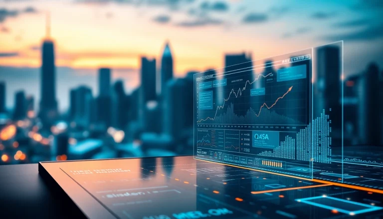 Visualizing the concept of af88 com through a dynamic digital landscape with technology elements.