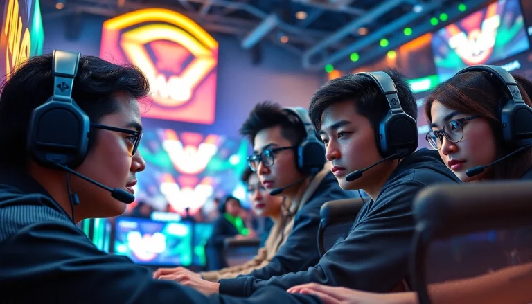 Players competing in the MV88 game during an electrifying esports tournament.