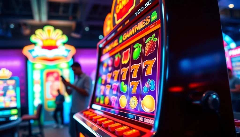 Mainkan slot terpercaya yang menarik dengan mesin slot berwarna-warni dan simbol menggiurkan.