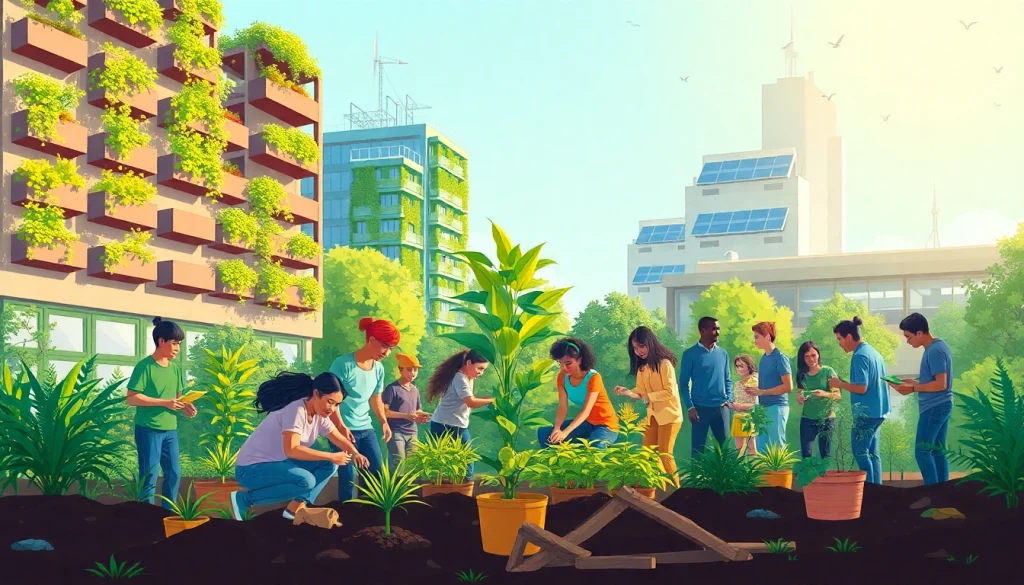 Engaging scene on https://www.unsustainablemagazine.com showcasing sustainable community projects with diverse participants.
