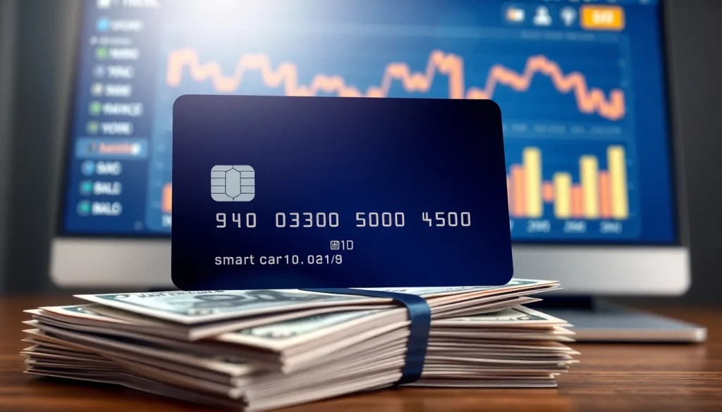 카드 현금화의 개념을 나타내는 현금과 신용카드의 조화로운 배치